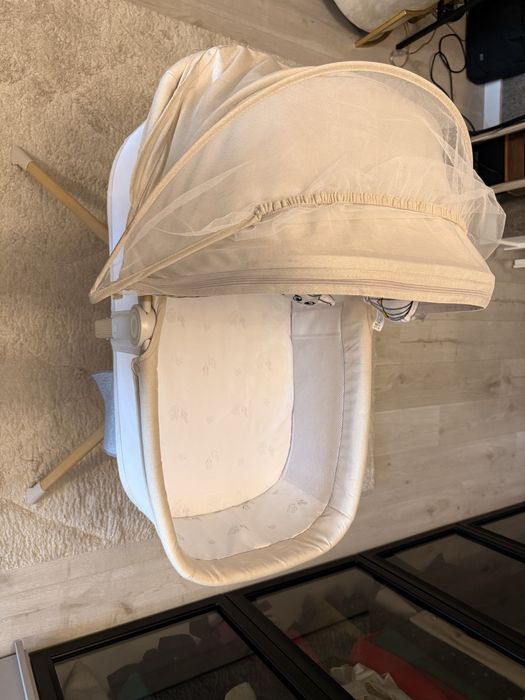 Vand Patut bebelus Lionelo cu Protectie Animale 0-9 kg, culoare beige