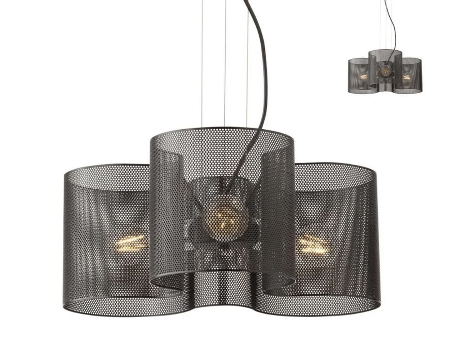 Lustre moderne negre din metal