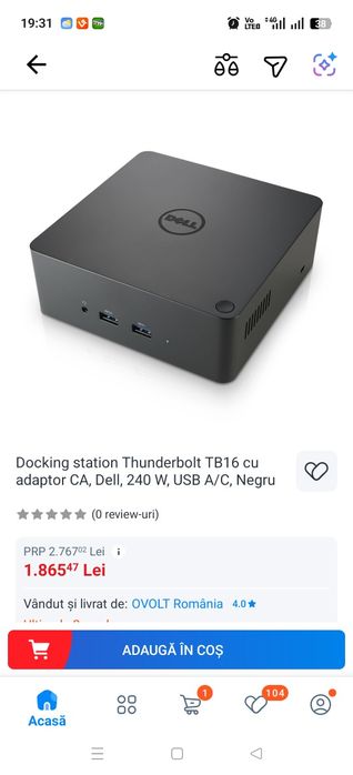 Docking station  dell Thunderbolt TB16