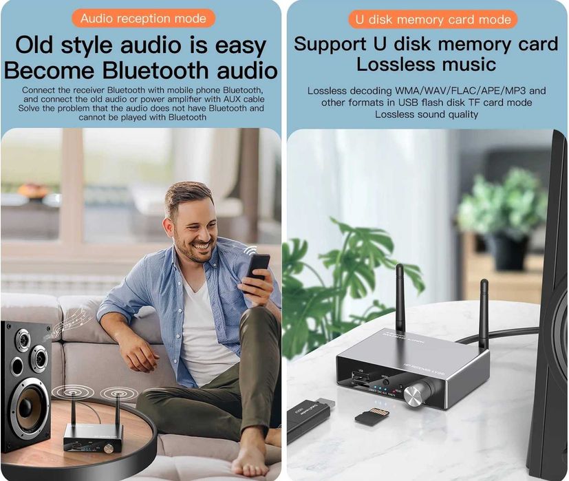 Беспроводной аудио-адаптер Bluetooth 5.3