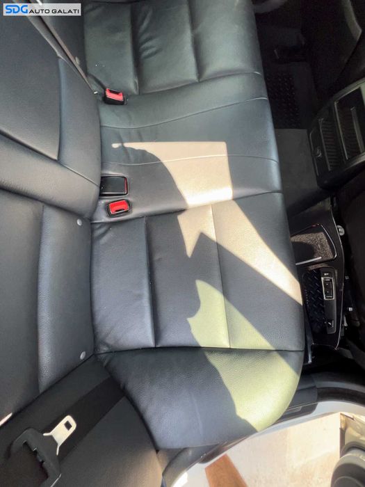 Bancheta Spate Sezut cu Spatar Piele Neagra BMW Seria 5 F10 Sedan Berlina 2009 - 2017 [Q6893] [Q6593]