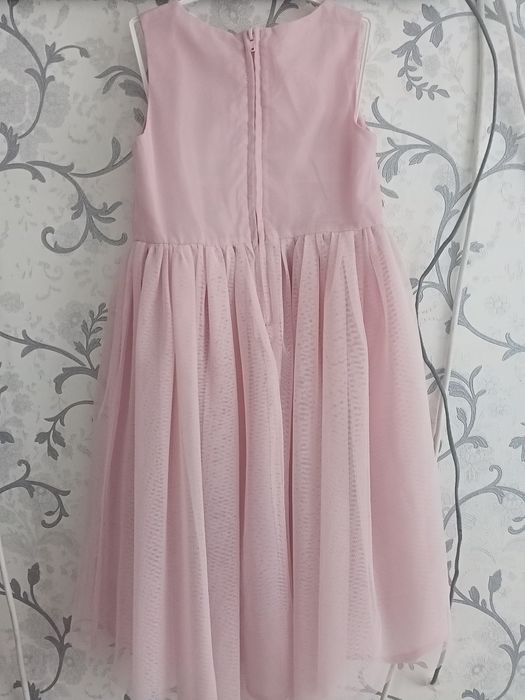 Платье детское розовое, белое.