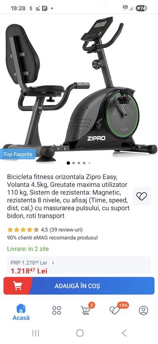 Bicicleta cu spătar Zipro