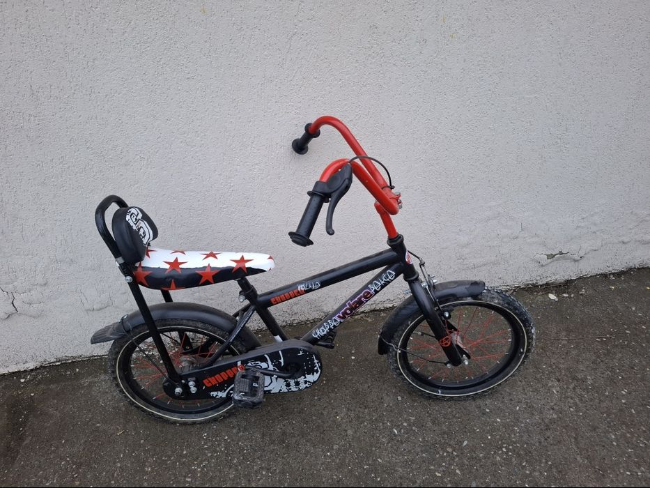 Bicicleta pentru baieti 16" inch, cu roti ajutatoare, Volare Chopper