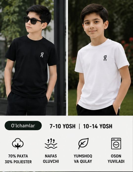 Bolalar uchun Premium Futbolka(7-14 Yosh)