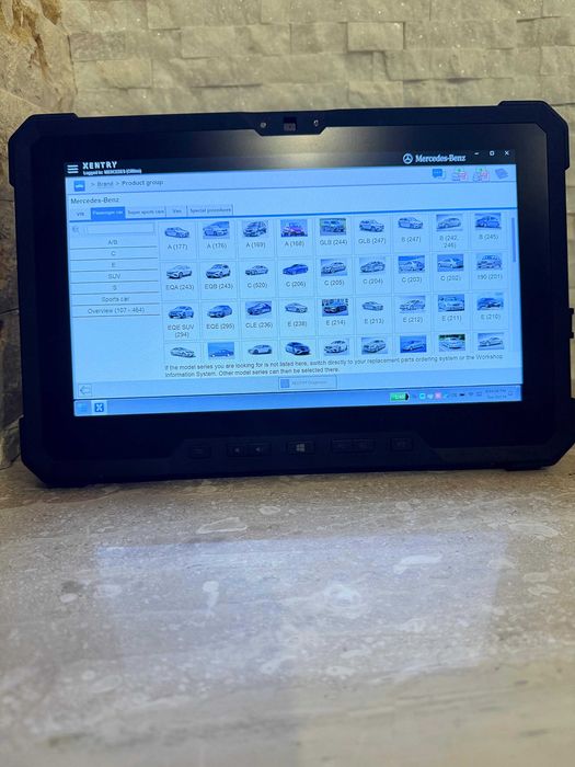 Tabletă Dell Rugged 7212 Diagnoză Mercedes Xentry DAS Tester Auto Pro