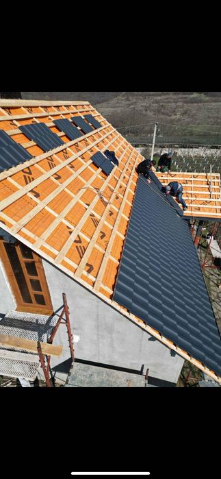 Case pe structura metalica, de la zero, la cheie. Placari fibrociment.