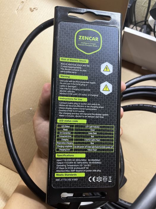 Зарядное устройство для электромобилей 16A ZenCar gb/t