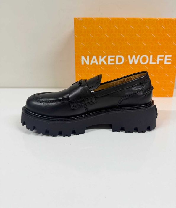 Naked Wolfe Flawed Black Leather Loafer