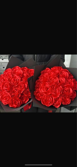 Букет из антласной ленты