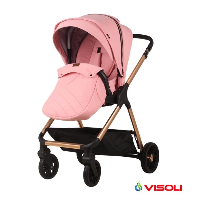 Carucior pentru Copii 3 in 1 All in One Visoli Roz