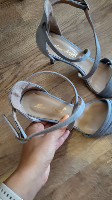 Дамски сини сандали