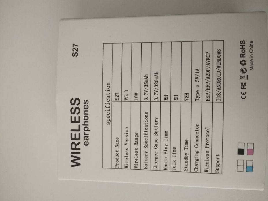 Продам наушники TWS-S27