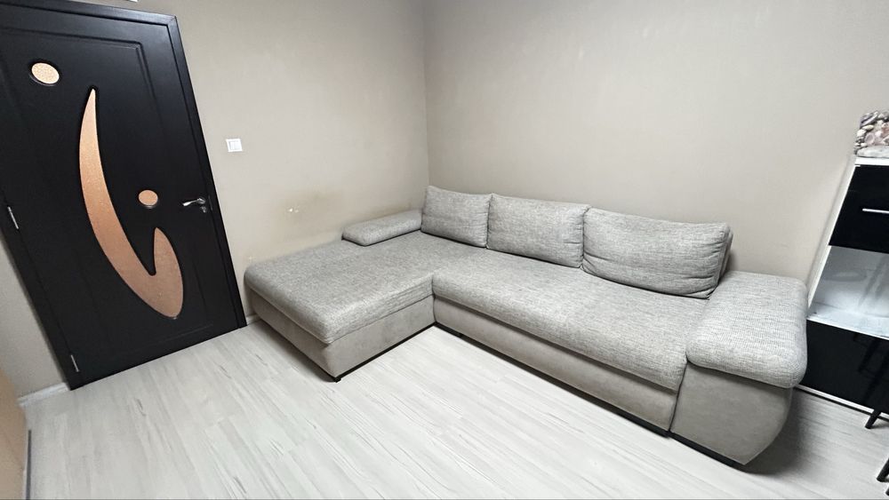 Разтегателен Ъглов Диван с Ракла за Съхранение