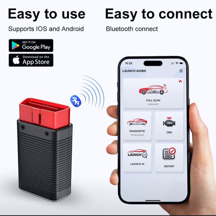 Диагностический Bluetooth сканер Launch AI OBD

Новинка от Launch: мощ