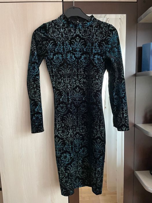 Rochie eleganta neagra cu maneca lunga marime s