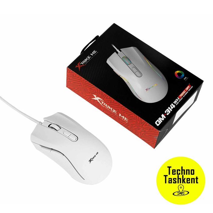 Компьютерная игровая мышь проводная Xrike GM-314 с RGB, 7200 DPI
