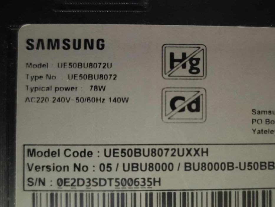 Main board BN94-17381Z / BN41-02990 от TV SAMSUNG UE50BU8072U на части