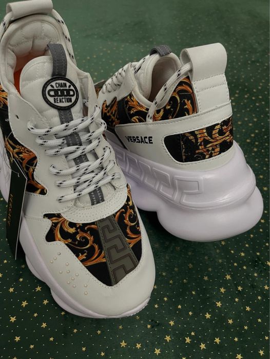 Versace Chain Reaction 2 Barocco Print White - Calitate Premium