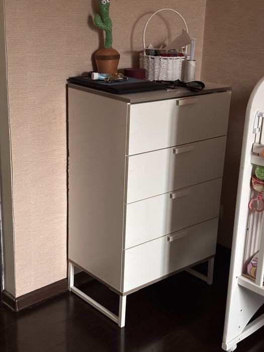 Продам детский комод IKEA, 4 ящика, белый