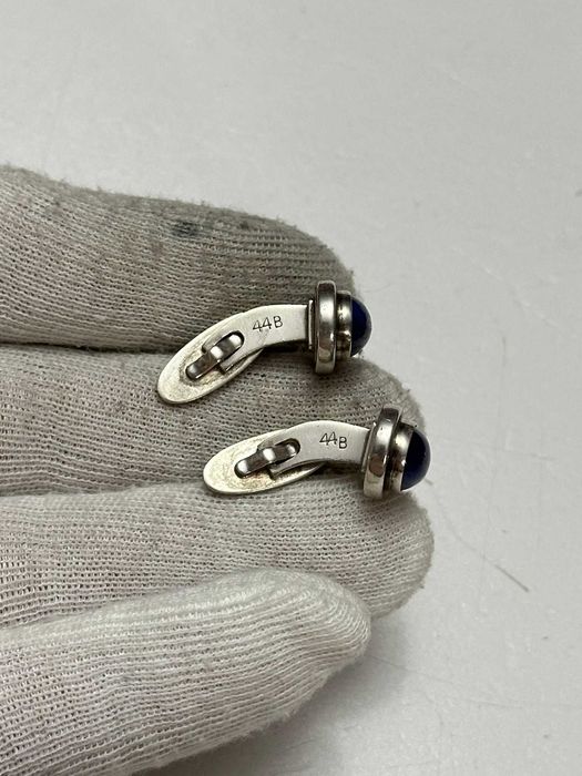BUTONI ARGINT 925 + Lapis Lazuli - Georg Jensen - Denmark - 1915-1919!