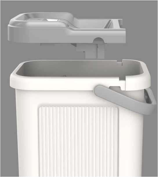 Set de curatenie Kring New Clear, 7.5L, galeata doua compartimente