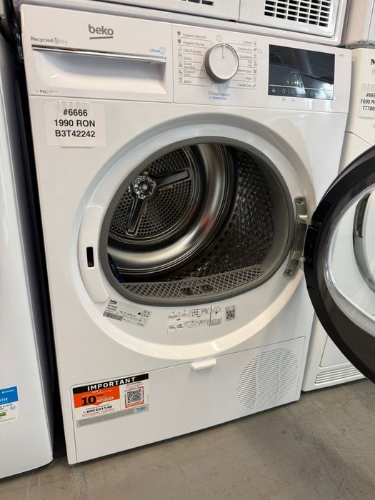 !!PROMOTIE!! Uscător de rufe cu pompă de căldură Beko B3T42242