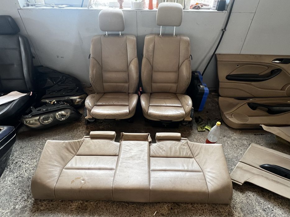 Салон за e46 coupe кожено бежово рекаро