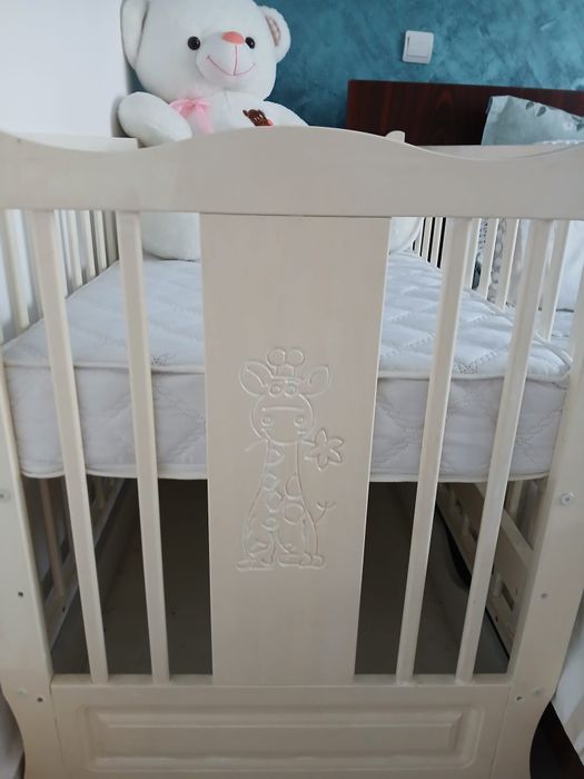 Pătuț bebeluși cu saltea