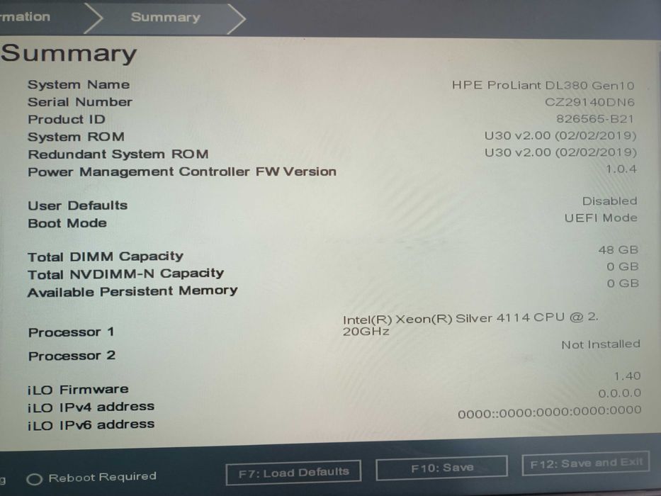 Сервер HPE ProLiant DL380 Gen 10