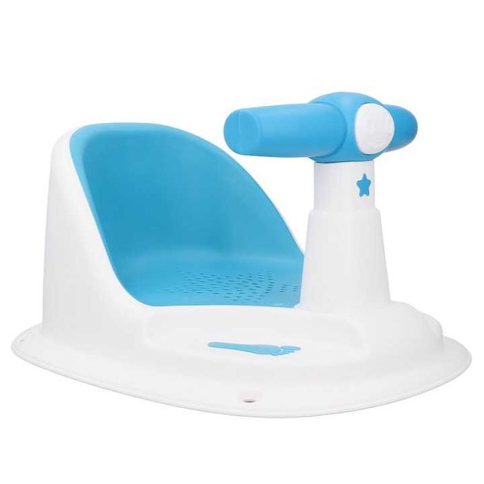 Scaun de baie pentru bebelusi,ventuze de fixare,spătar confortabil,nou