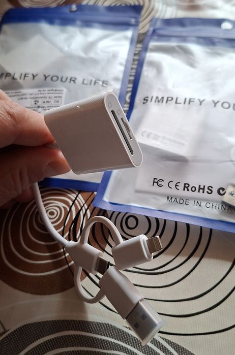 Lightning USB + microSD Адаптер за iPhone / iPad – НОВ – 7€