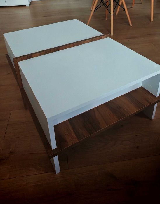 Холна маса - бяло с орех