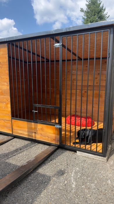 Padoc pentru câini - Adapost caini, animale. Padoc rezistent si confortabil pentru caini de orice talie. Tarc caine, padoc caine, cusca caine.