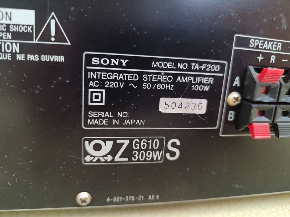 Усилвател Sony TA-F 200 2x60 вата Отличен