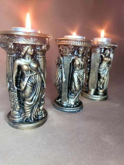 Статуэтка подсвечник Афина Богиня.  Выполнена из100% высокопрочного ги