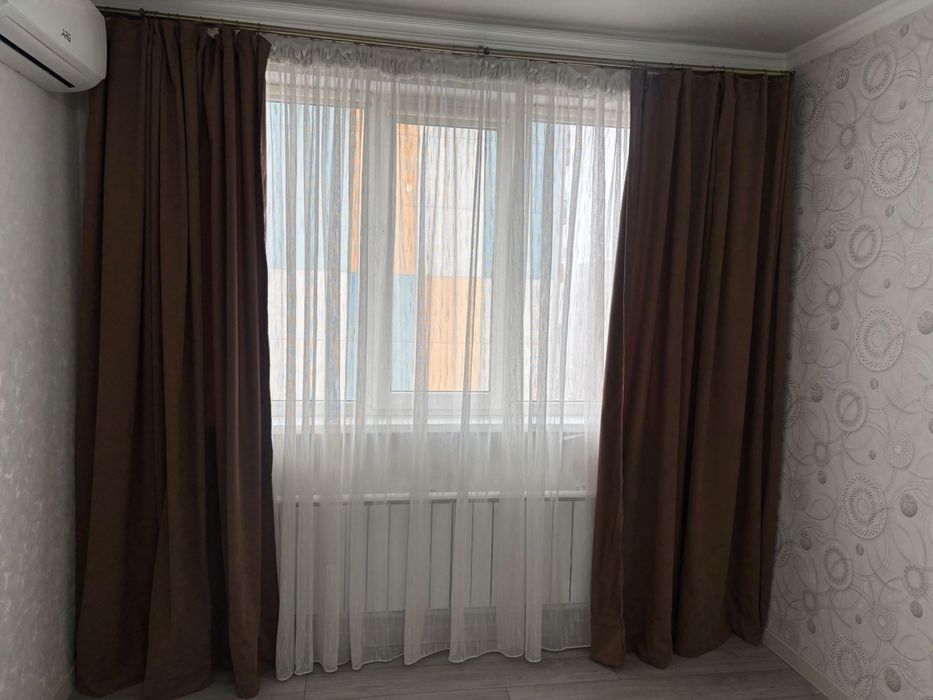 Шторы и тюль лен