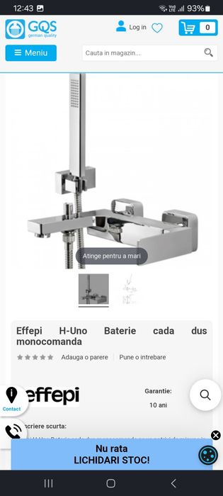 Baterie lavoar si vana noua , effepi