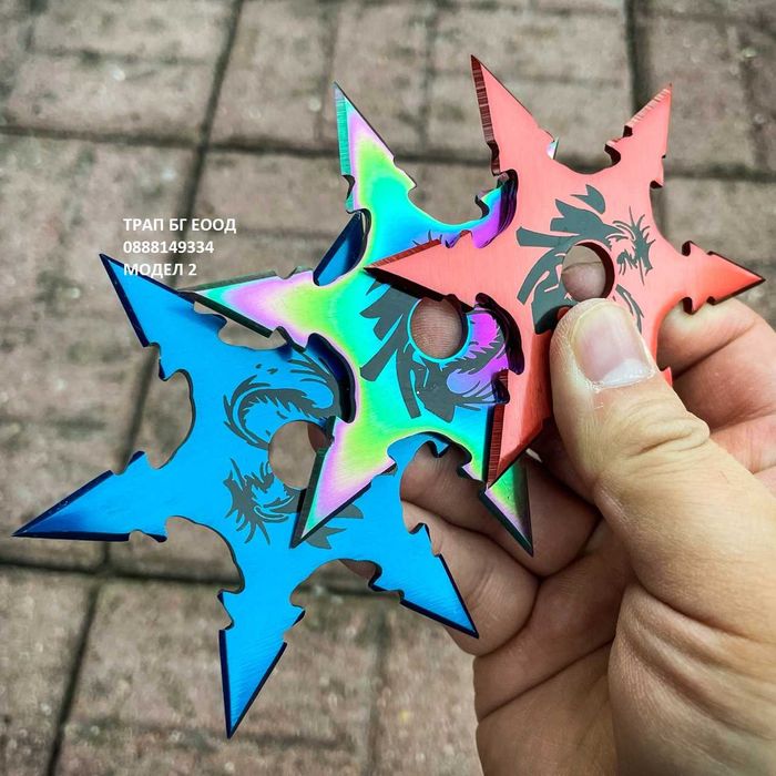 Шурикени Звезди за Хвърляне Дракон Комплект 3 бр. Звезда Шурикен
