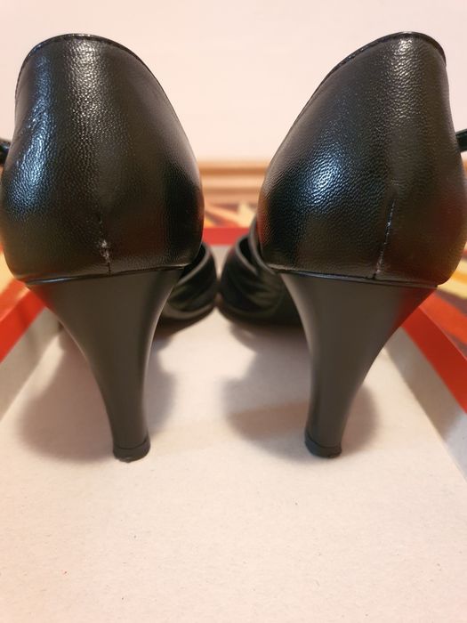 Sandale piele naturala, negru, Cellini, 36
