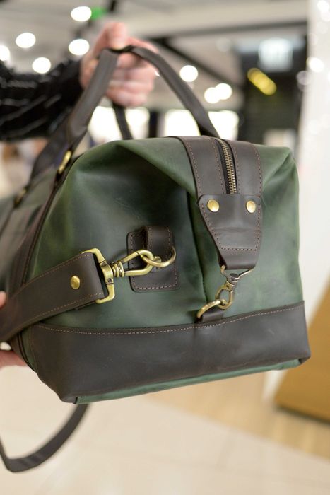 Geantă de voiaj din piele naturală. Duffel bag