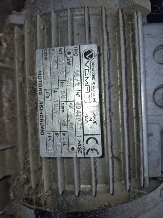 Vând motor electric monofazic, 1,8 kw, 1,5 kw