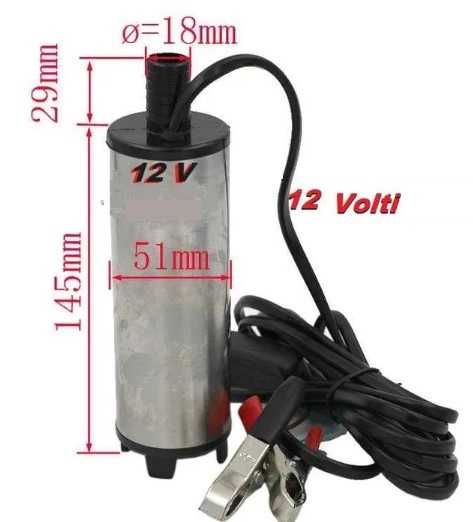 Pompa Transfer,Auto Submersibila 12V; 30 l/min, 51 MM