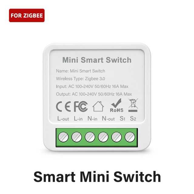 Смарт-выключатель Tuya, 16 А, Wi-Fi, 2 режима управления