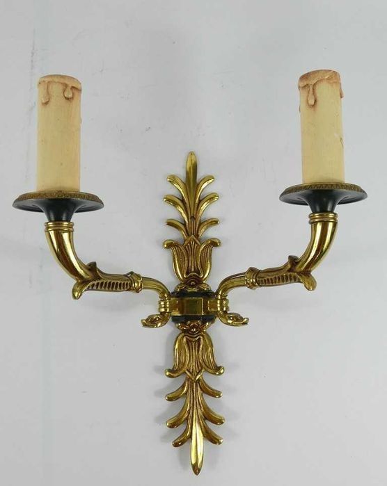 Eleganta pereche de aplice din bronz masiv in stilul francez Empire ,p