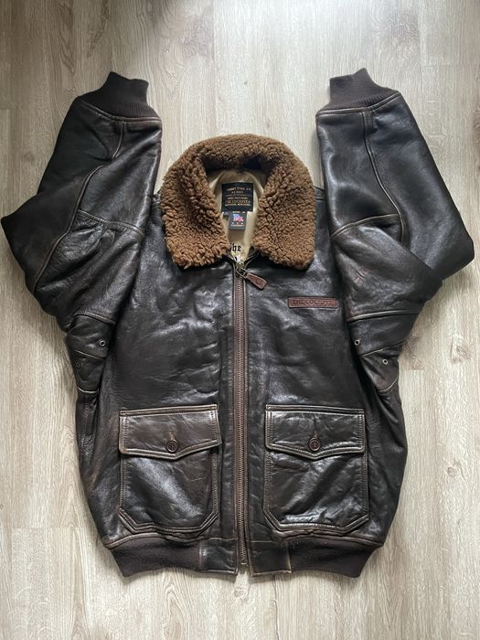 Massimo Dutti Schott Cockpit  Diesel мъжко пилотско  кожено яке