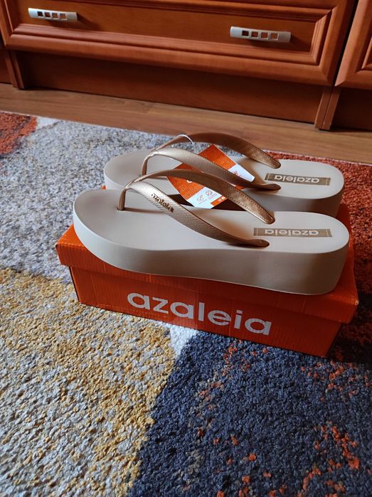 Papuci Dama Azaleia auriu/bej, marimea 39-40