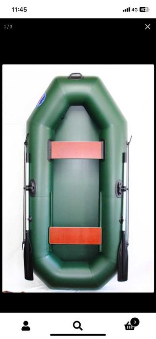 Лодка брезентовая плоскодонная