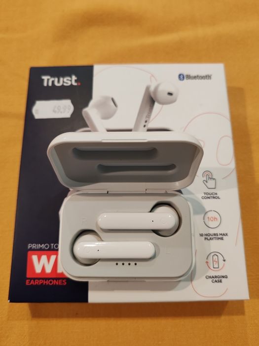 Безжични слушалки Primo Touch BT White