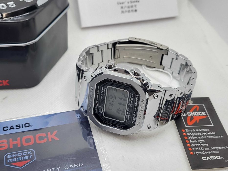 Ceas barbati Casio g shock gmw b5000d Silver clear Nou,Garantie